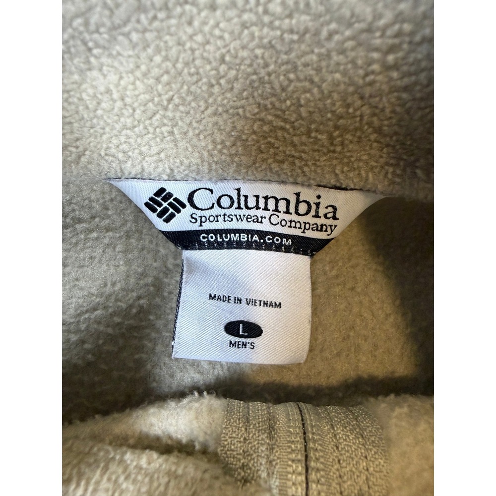 Columbia Tan Fleece Full-Zip Jacket Men's Size Large
